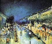 Camille Pissarro Montmartre Street Night china oil painting reproduction